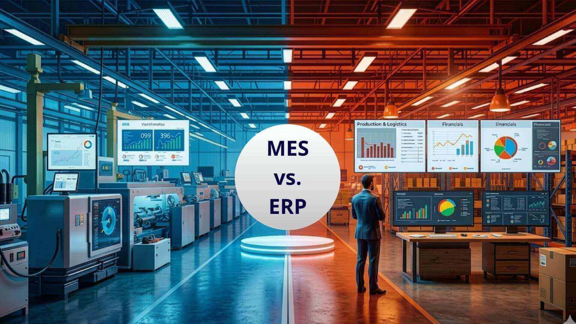diagrama de integración ERP MES para planificación de producción y trazabilidad industrial