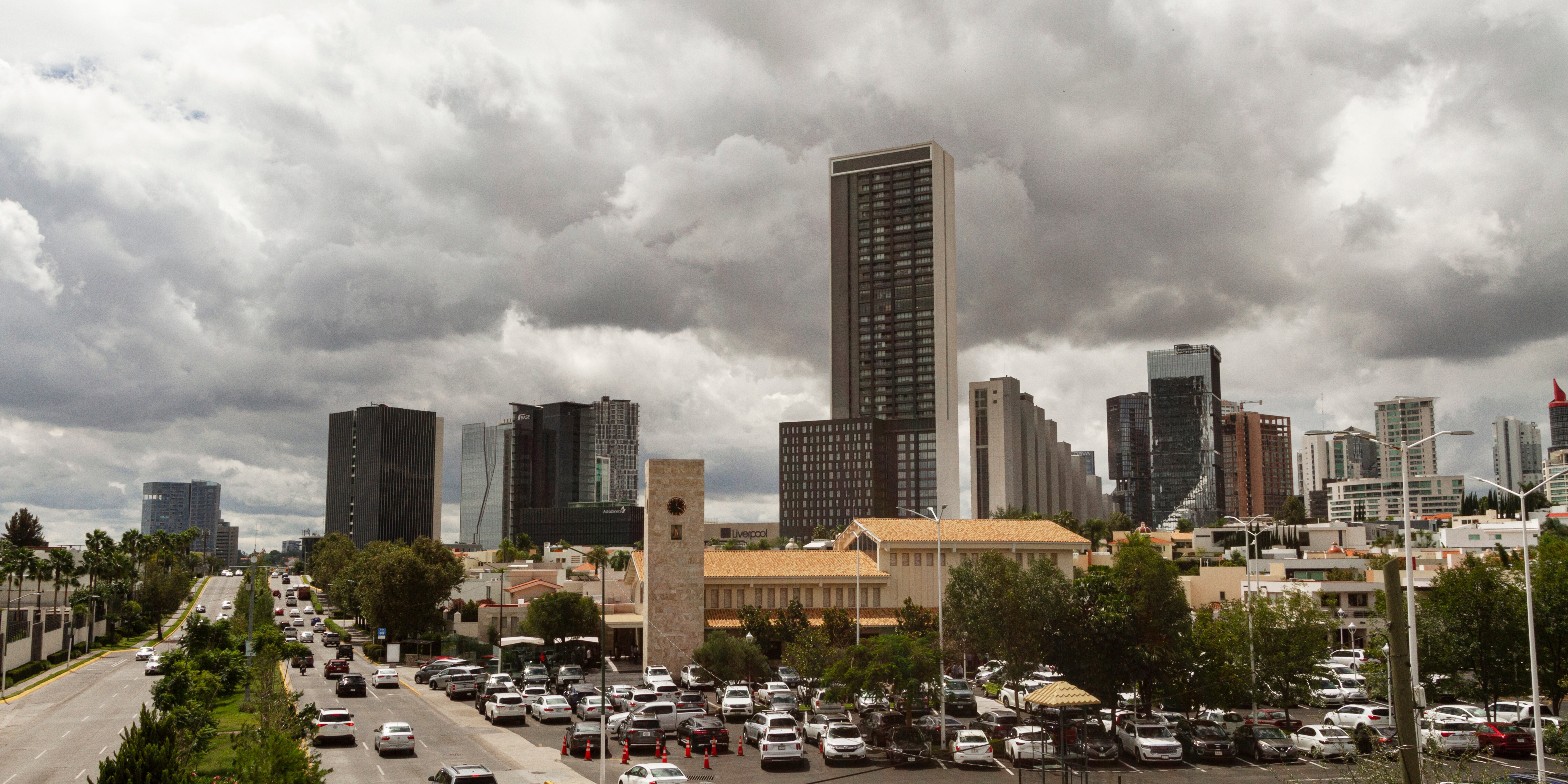 Vista panorámica del distrito financiero de Guadalajara, México
